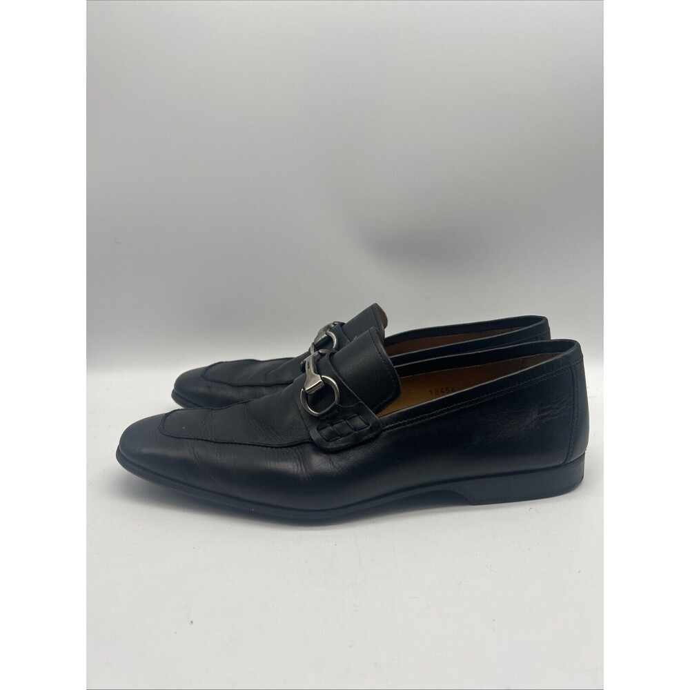 Magnanni Shoes‎ Mens 9 M Black Leather Tazon Bit Loafer